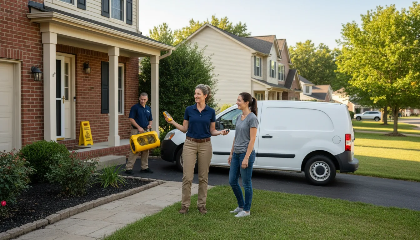 Residential water damage restoration in Willow Springs, IL